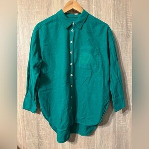 Maeve The Bennet Button Down Shirt Linen Edition Size XXSP